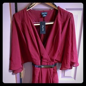 “Dress Colour Wrap-Ruby” dress